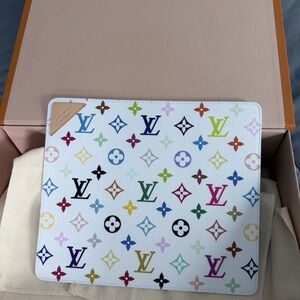 Louis Vuitton White Multicolor Monogram Pouch